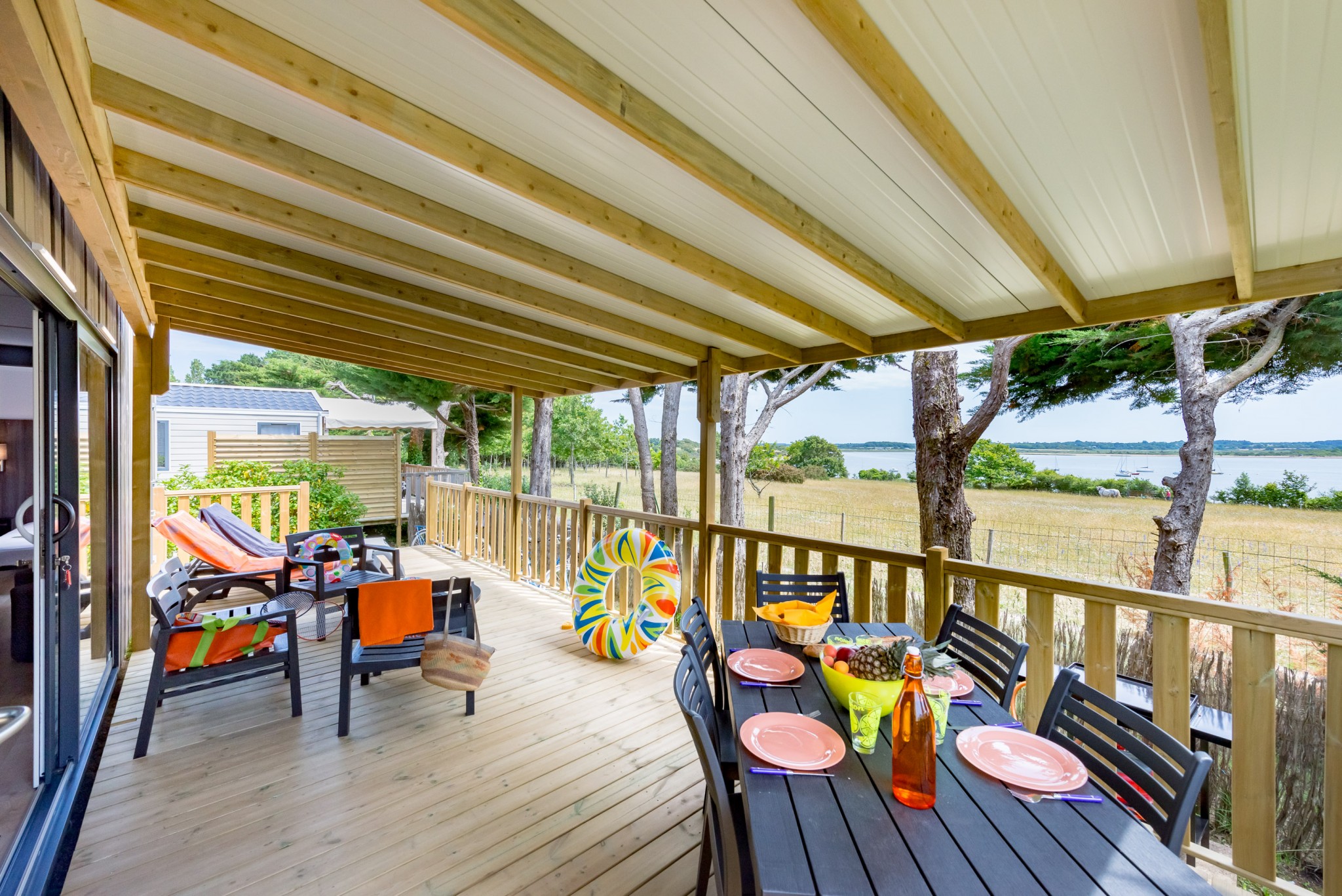 Camping de la Baie - Pen Bé - Assérac - Locatif prémium 3 chambres vue mer_1